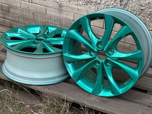 Renovace disků tyrkysově zelená candy