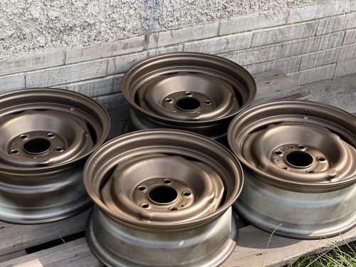 Renovace plechových disků barva bronz